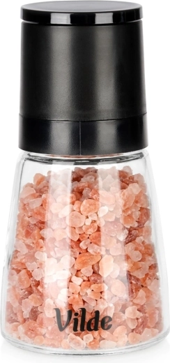 Moulin manuel en verre Vilde pour poivre, sel et épices 13,5 cm
