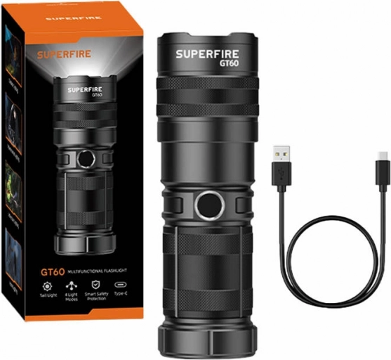 lampe de poche Superfire GT60 2600 lm avec USB-C
