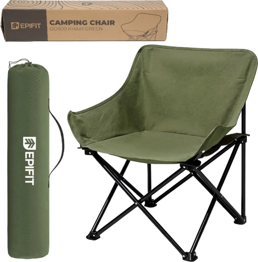 Chaise pliante de camping GO300 vert kaki