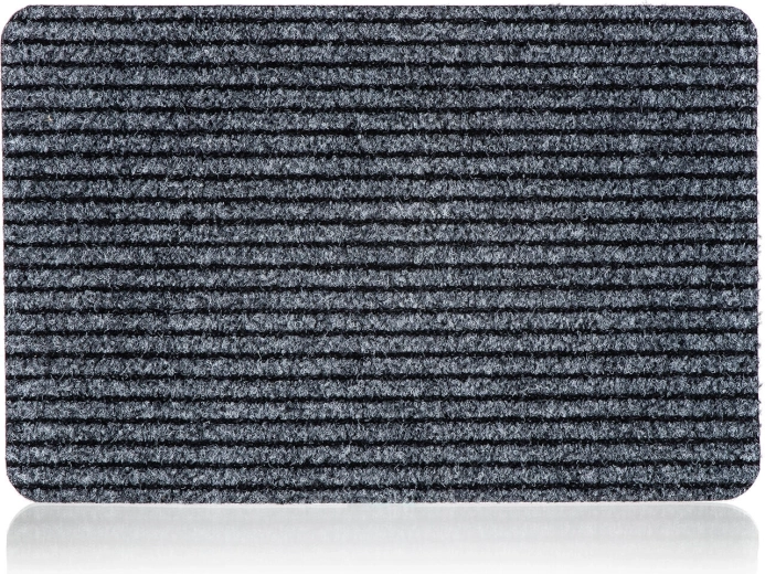 Paillasson textile avec dos en caoutchouc 40 × 60 cm gris