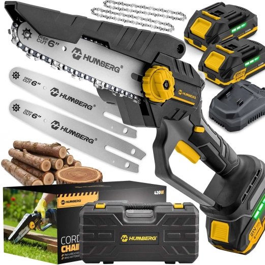 Tronçonneuse mini sans fil Humberg 6" brushless 21 V