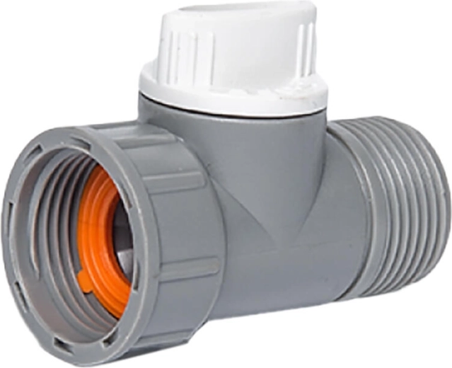 Adaptateur avec vanne 3/4" filetage interne et externe WHITE LINE