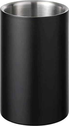 Refroidisseur à vin en acier inoxydable, noir, diamètre 12 cm