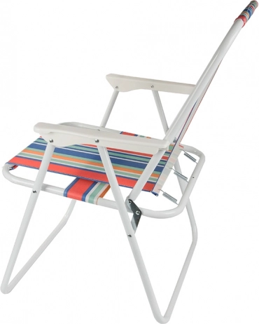 Chaise de plage pliante avec accoudoirs, légère et portable