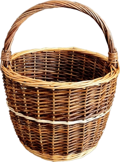 Panier en osier brut, diamètre 30 cm