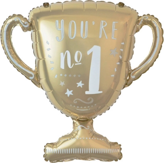 Ballon en feuille en forme de coupe – or champagne 55 × 55 cm