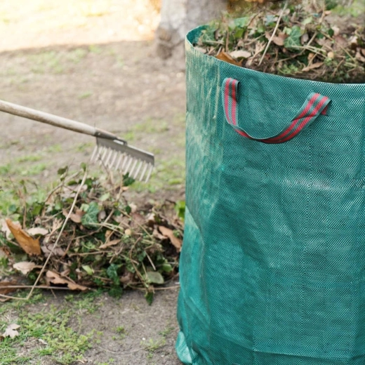 Sac de jardin pour feuilles et déchets 60 L avec poignées