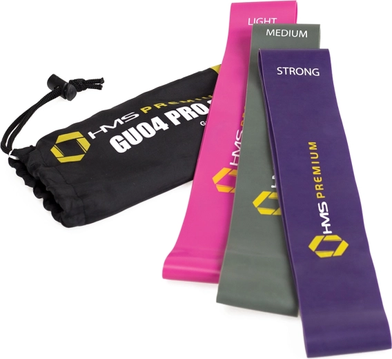 Ensemble de bandes de résistance HMS Premium GU04 PRO – 3 niveaux de charge