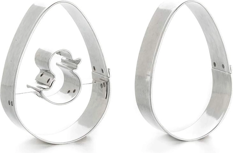 Set d’emporte-pièces pour biscuits œuf, 2 pcs