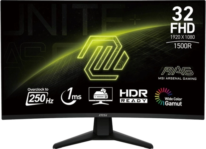 Moniteur 31,5" MAG 32C6X LED FHD incurvé 250 Hz noir