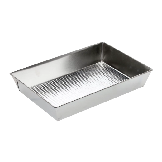 Plaque de cuisson avec fond texturé 36 × 24,5 × 6 cm, tôle galvanisée