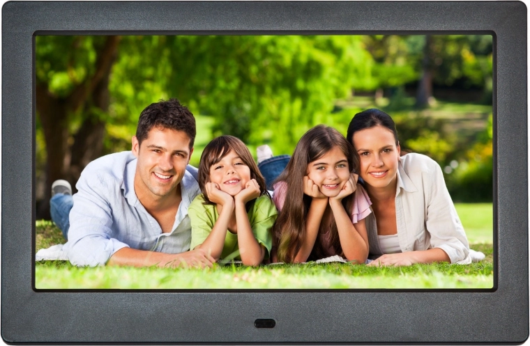 Cadre photo numérique 10,1" IPS avec vidéo et télécommande, noir