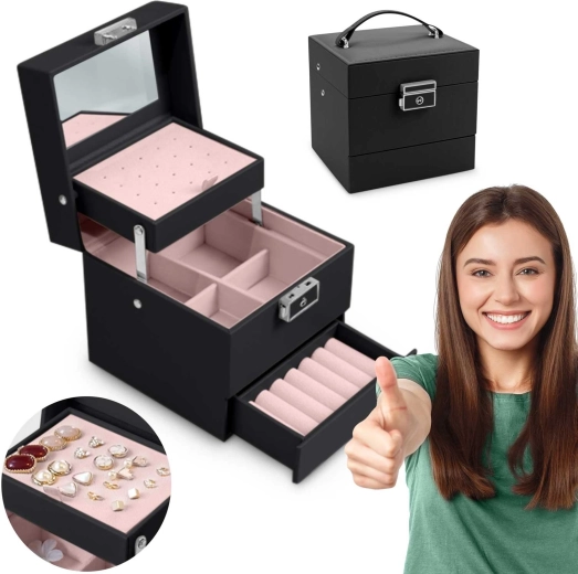 Boîte à bijoux Massido noire