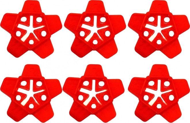 Croisillons d'espacement en forme d'étoile rouges pour carrelage 100 pièces