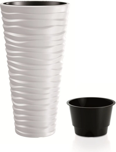 Pot Prosperplast Sand Slim, blanc, 37 l