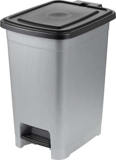 Poubelle à pédale Keeeper 25 l, gris clair/gris foncé