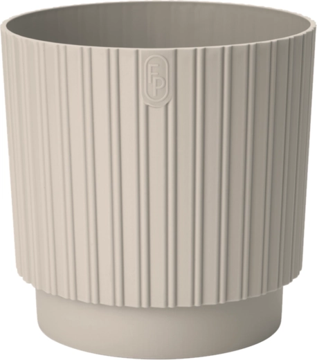 Pot MIKA Cyli Petit ECO en plastique recyclé 22 cm amande