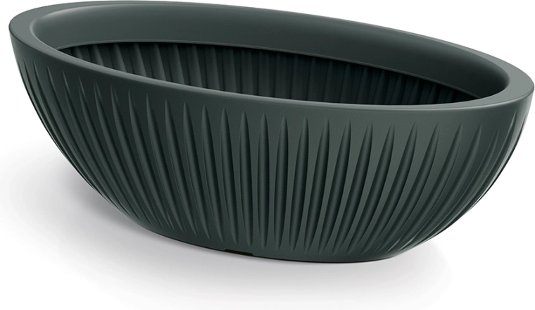 Jardinière Latia Ovale 58 cm anthracite