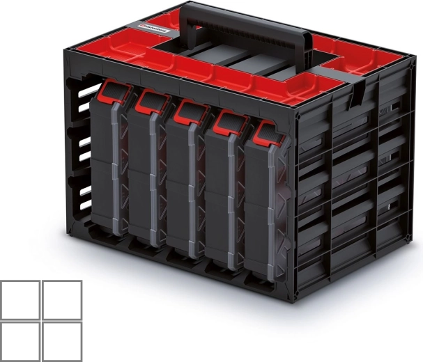 Armoire avec 5 organiseurs TAGER CASE pour outils et pièces