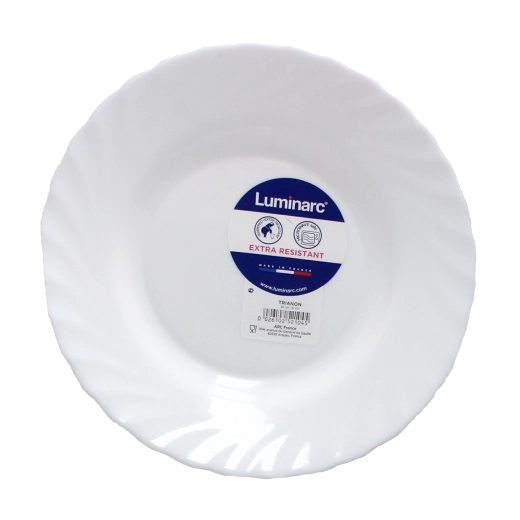 Assiette plate 24,5 cm TRIANON en verre trempé