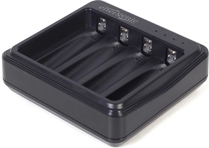 Chargeur USB pour accus AA/AAA, noir