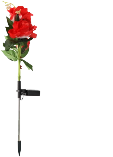 Lampe de jardin solaire rose 70 cm, blanc chaud, 3 LED