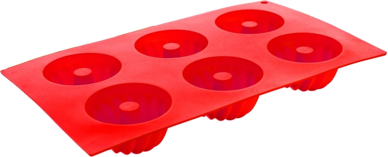 Moule en silicone pour mini kouglofs CULINARIA, 6 pcs, rouge