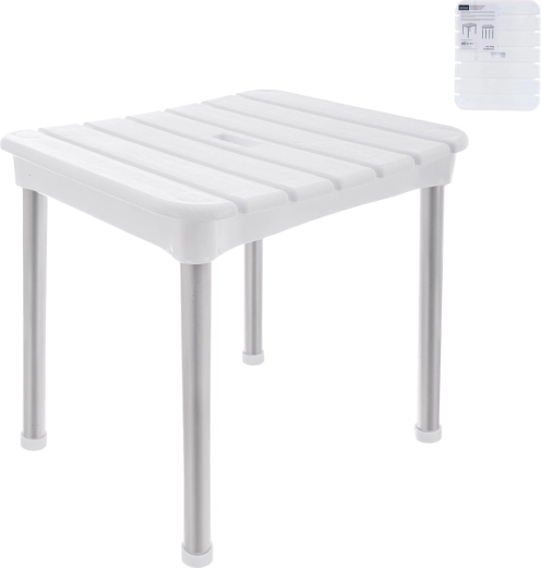 Tabouret Eucalyptus en plastique et aluminium