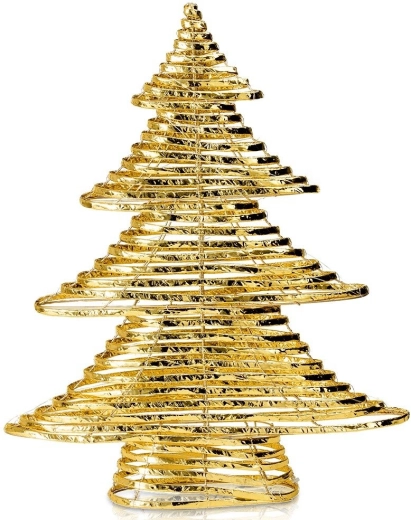Sapin de Noël lumineux doré avec 60 LED, 60 cm