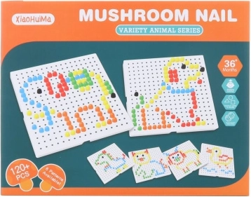 Mosaïque à picots colorée 120 pièces