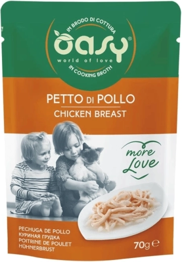 Oasy More Love poitrine de poulet sachet pour chats 70 g