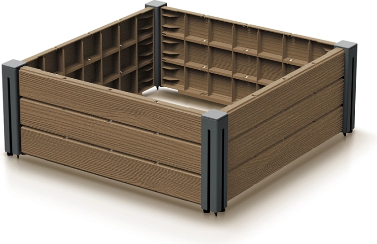 Bac de jardin surélevé Base Plant 61,8 × 61,8 × 23 cm naturo ECO