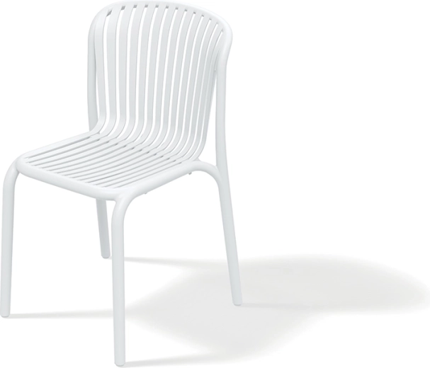 Chaise de jardin en plastique Brene blanche