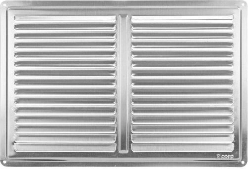 Grille de ventilation 300 × 200 mm en acier inoxydable
