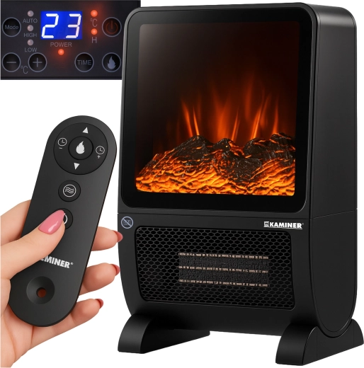 Radiateur soufflant électrique Kaminer Blazeo avec effet de flamme 2000 W