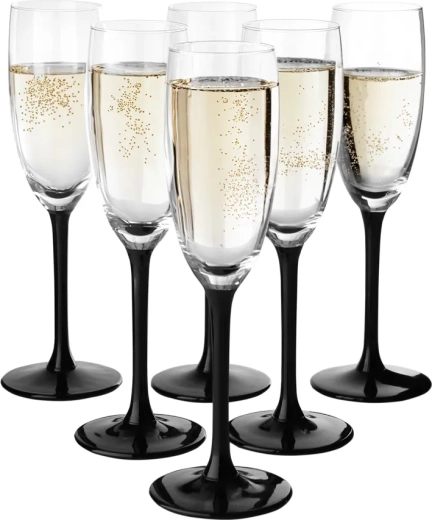 Onyx set de 6 flûtes à champagne 180 ml