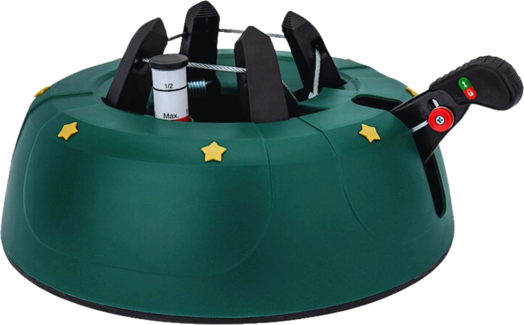 Support pour sapin de Noël Kamai Start vert avec système de serrage rapide et réservoir d’eau