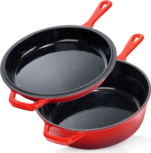 Cocotte en fonte émaillée avec poêle 24 cm / 3,5 l Vilde Cast Enamel