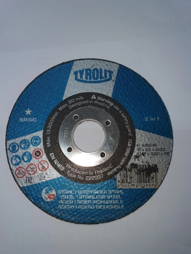 Disque à tronçonner pour acier 115 × 2,5 × 22,2 mm