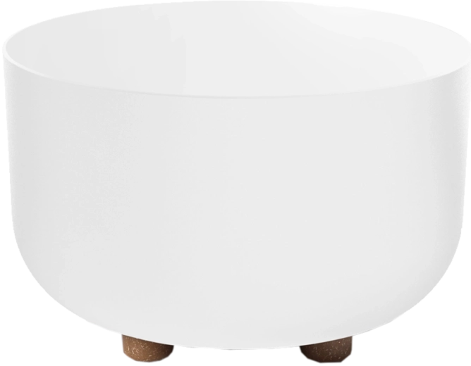 Coupe à fleurs SOFIA 27 cm blanc mat avec pieds