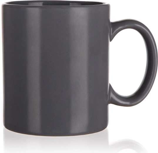 Tasse en céramique 350 ml en gris colombe mat