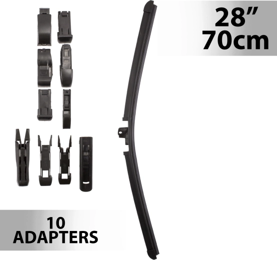 Essuie-glace Carguard 28″/70 cm avec 10 adaptateurs