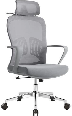 Chaise de bureau ergonomique Baby Mix avec appui-tête et soutien lombaire, noire