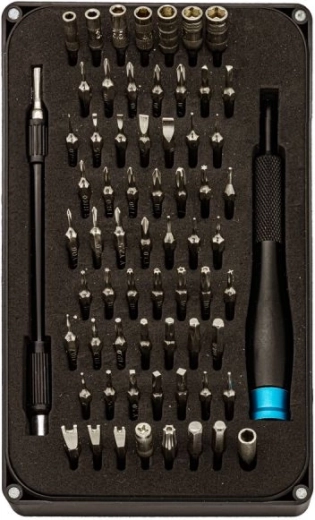 Kit de tournevis de précision avec poignée et 64 embouts