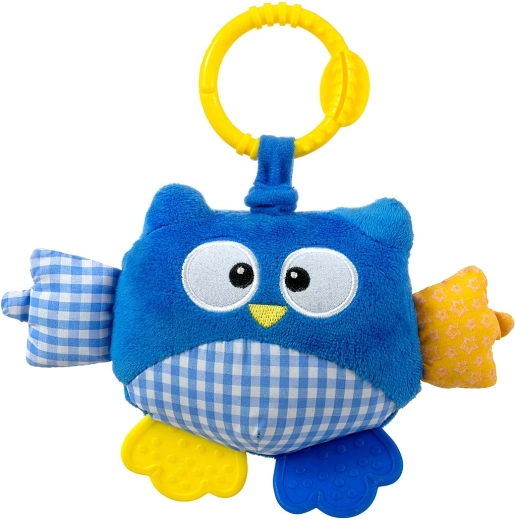 Jouet suspendu en peluche Hibou Cutie owl bleu