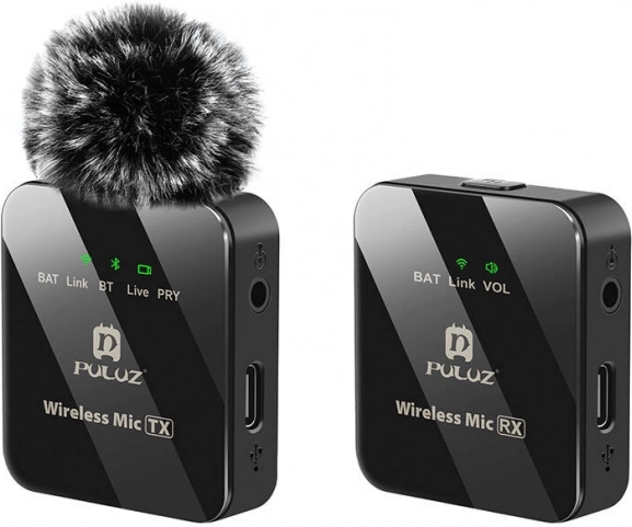 Micro-cravate sans fil Puluz 1 TX + 1 RX