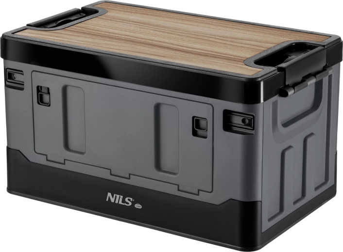 Box pliable NILS Camp 2-en-1 avec couvercle et plateau MDF 38 l