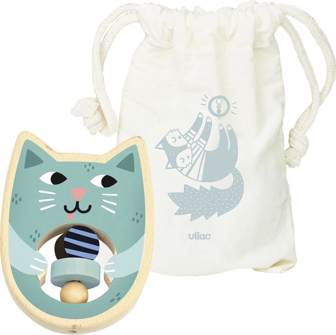 Hochet en bois chat VILAC