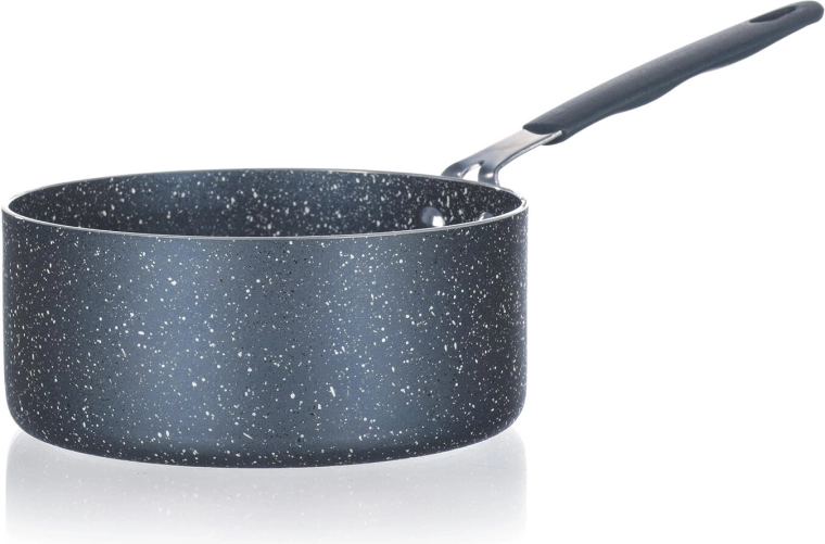 Mini casserole Granite grey 14 cm avec poignée et revêtement antiadhésif