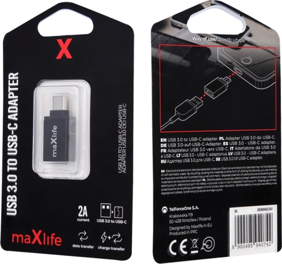 Maxlife adaptateur USB 3.0 vers USB‑C